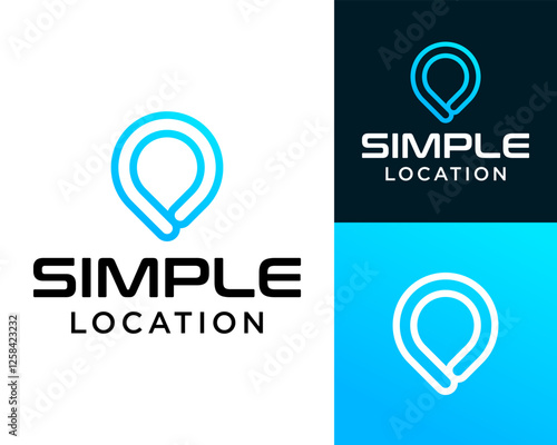 Geometric shape gps location map logo design.

