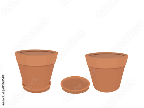 Potted plants on a white background.