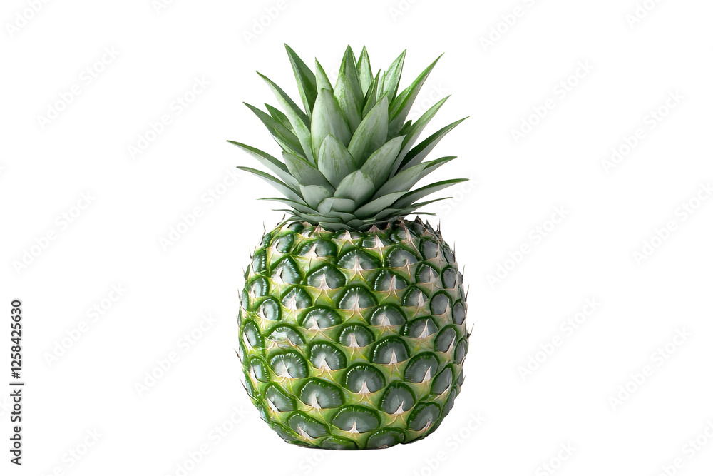 Fresh pineapple on a white background for display