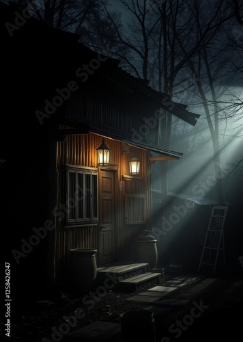 Obraz na płótnie Alter sichtschutz bamboo house background beautiful bamboo asian seaport baltic sea antebellum w salonie