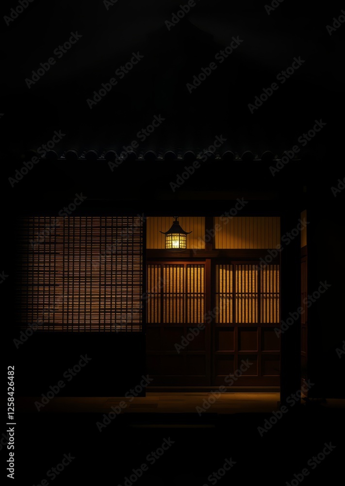 Traditional japanese house with bamboo blind bamboo house background beautiful bamboo asian seaport baltic sea antebellum