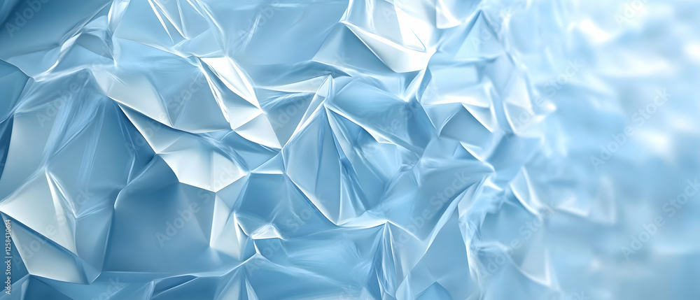 Abstract technological background with blue and white polygonal