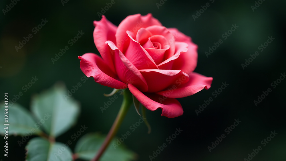 Single Perfect Rose, Minimalist Beauty Single Perfect Rose, Minimalist Beauty