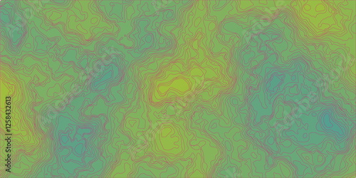 Seamless Pattern with Cute Daisy Flowers and Pansies Topographic contour lines. Seamless pattern with lines Topographic map  Abstract blue topography canyon map background with waves 