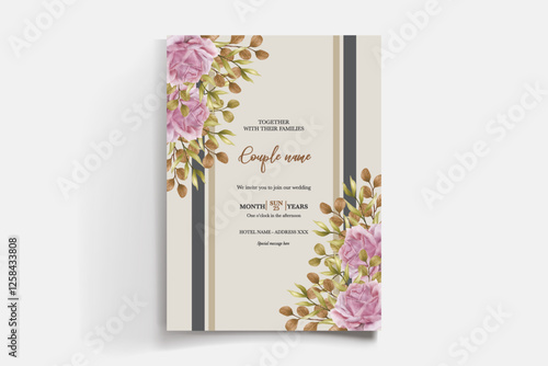 BRIDAL SHOWER FLORAL INVITATION TEMPLATE