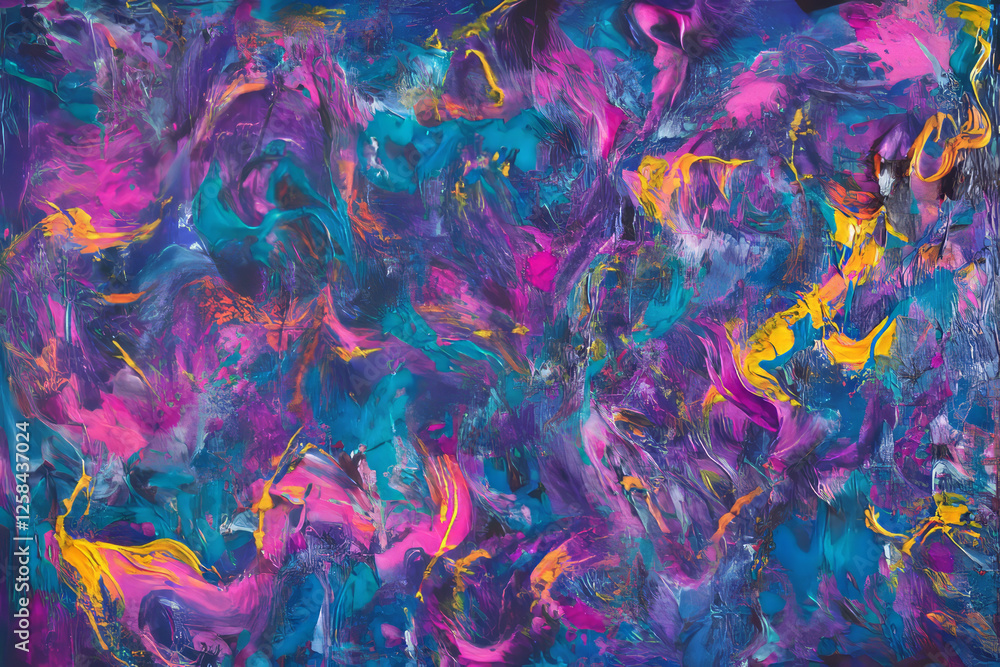 Swirling neon paint streams, in electric blues, pinks, and purples, creating a vivid and energetic abstract design. Swirling neon paint streams, in electric blues, pinks, and purples, creating a vivid and energetic abstract design.