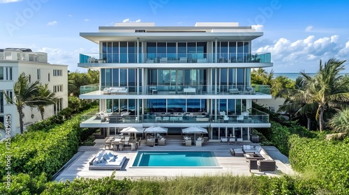Luxury Beachfront Modern Home with Ocean Views