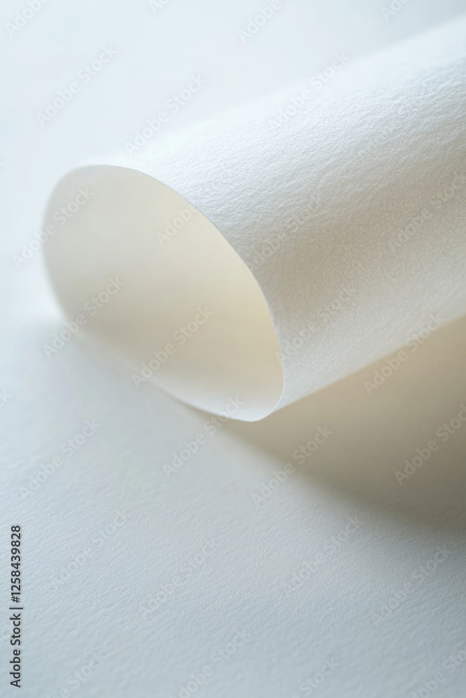 A close-up shot of a roll of paper on a table, great for illustrating writing or paperwork A close-up shot of a roll of paper on a table, great for illustrating writing or paperwork