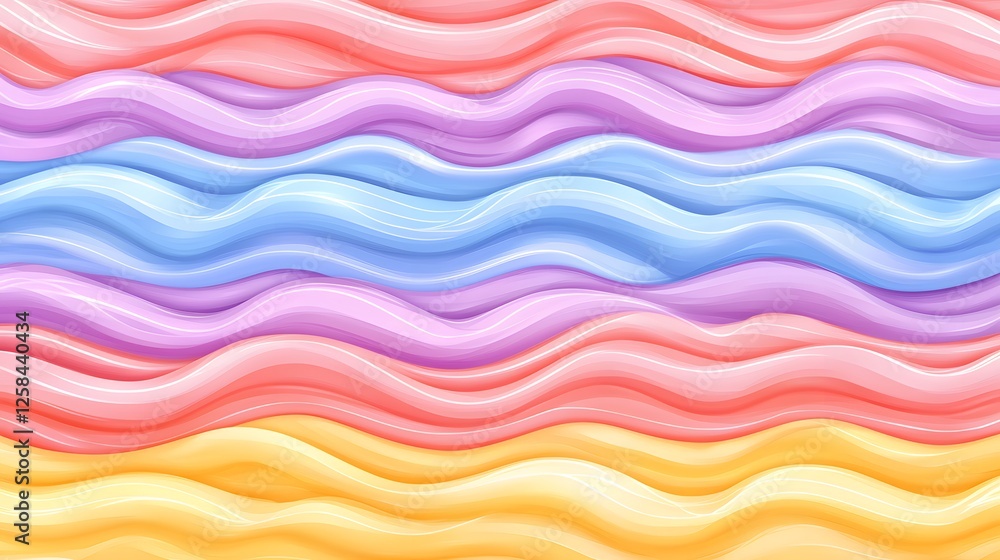 Fototapeta premium Abstract Swirling Waves in Soft Pastel Colors for Artistic Design