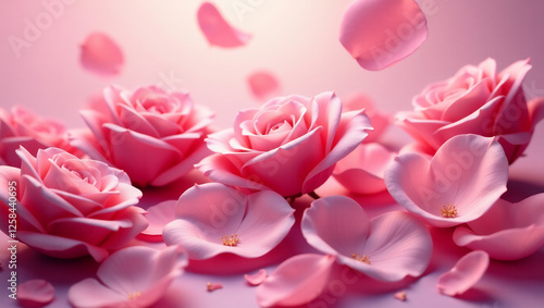 Floating Rose Petals, Dreamy and Ethereal