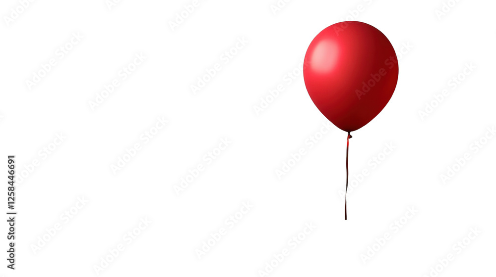 Single red balloon floating with transparent background Single red balloon floating with transparent background