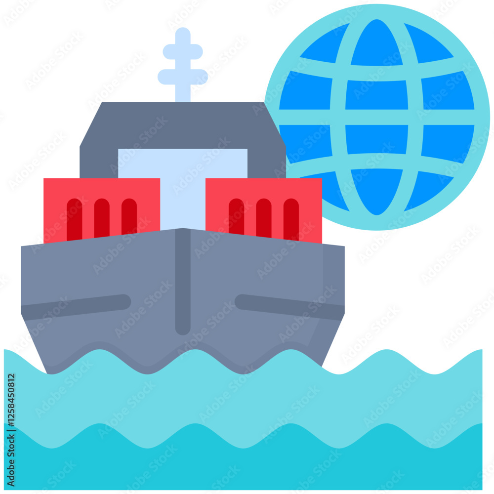 Obraz premium Sea Freight icon