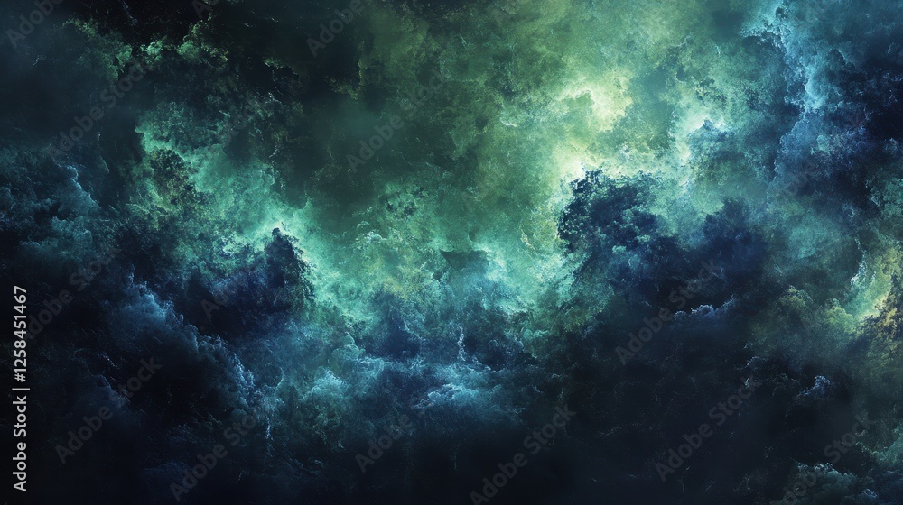 Ethereal nebula of swirling teal and azure celestial cloudscapes Ethereal nebula of swirling teal and azure celestial cloudscapes