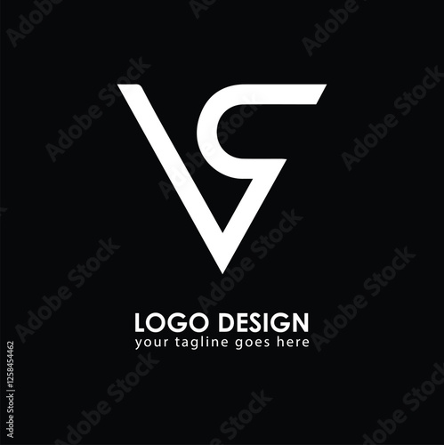 VC VQ Logo Design, Creative Minimal Letter VQ VC Monogram