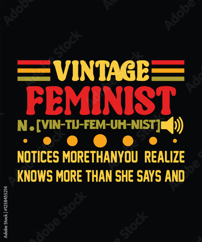 vintage feminist graphic design/ women's day/women's day gifts/ 8th march/Art & Illustration