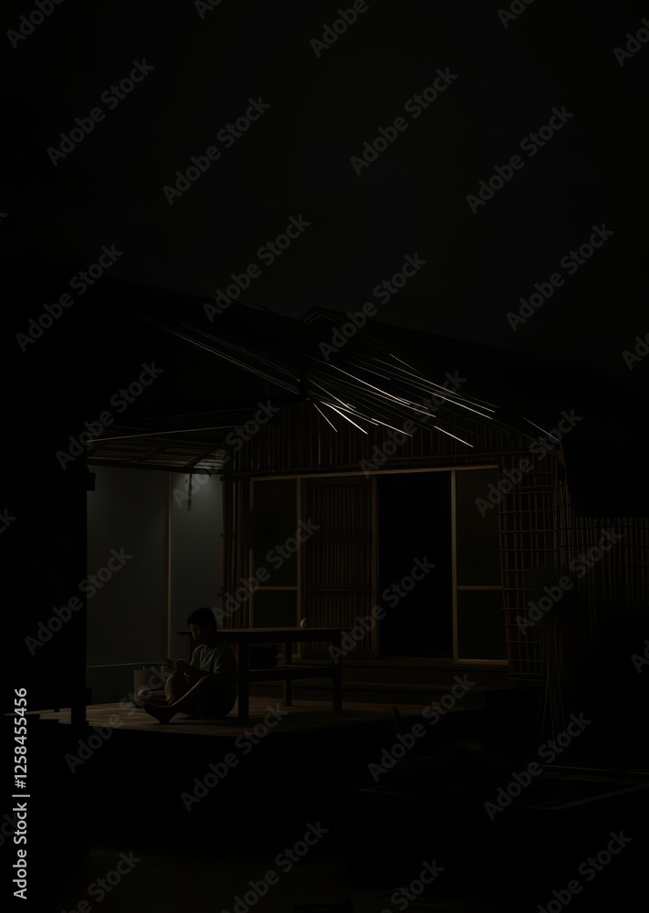 Lao muang sing - rural scene bamboo house background beautiful bamboo asian seaport baltic sea antebellum