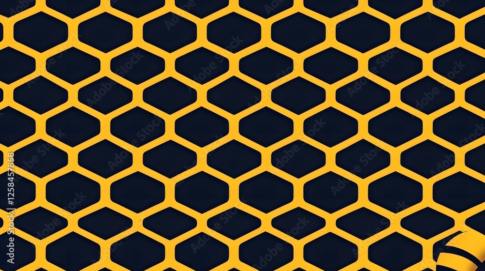 Yellow and Black Honeycomb Pattern for Abstract Background Use Yellow and Black Honeycomb Pattern for Abstract Background Use