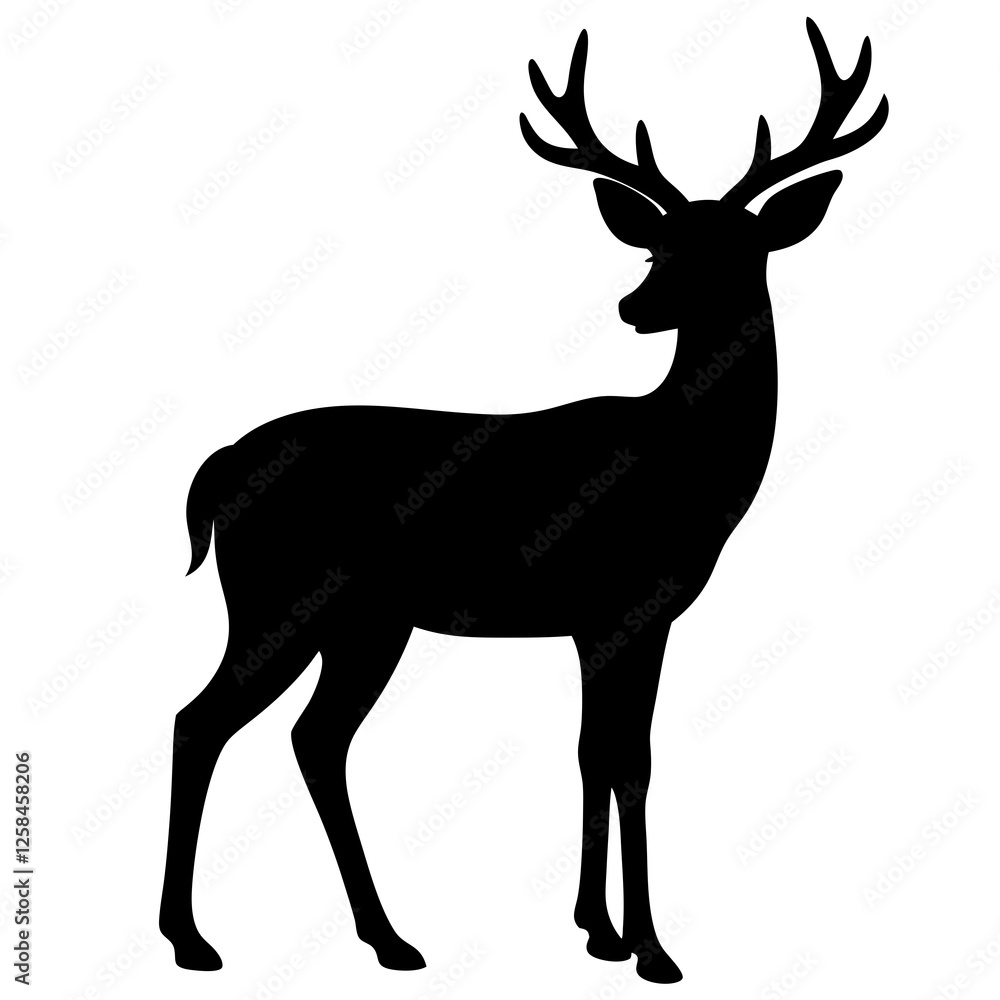 Fototapeta premium deer silhouette vector