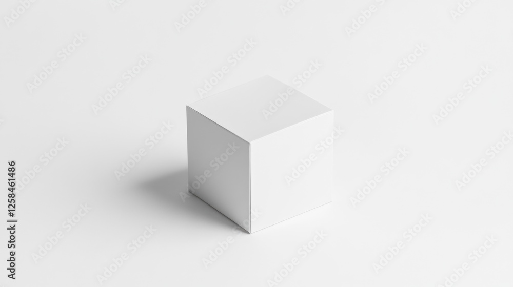 A simple white square sits on a flat surface, often used in design or art projects A simple white square sits on a flat surface, often used in design or art projects