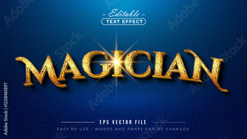 Magician gold text effect editable luxury fancy title text style.