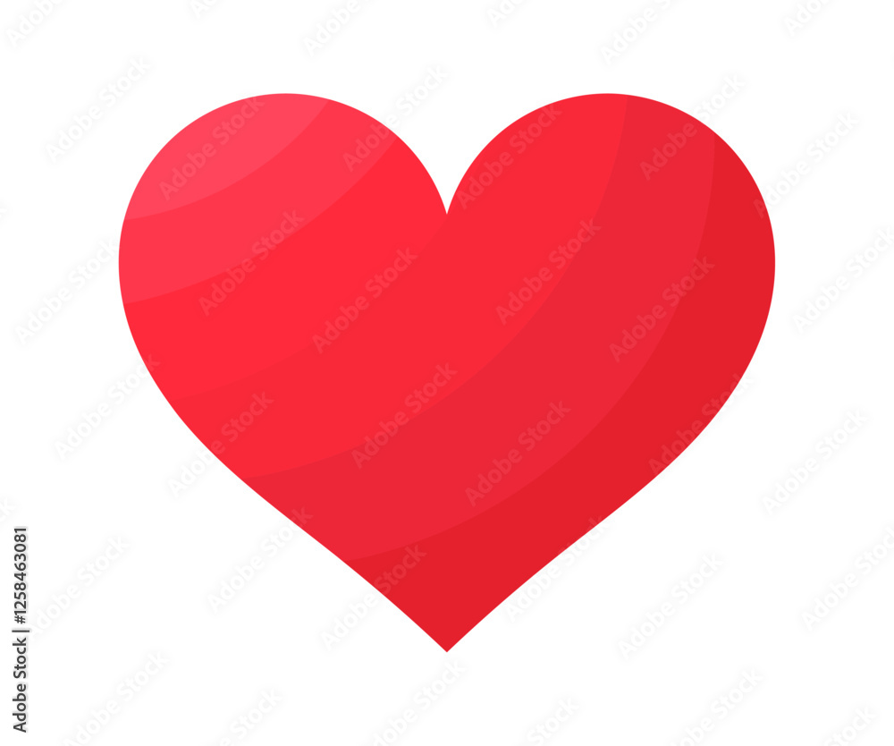 Red heart love symbol. Vector illustration. Red heart love symbol. Vector illustration.