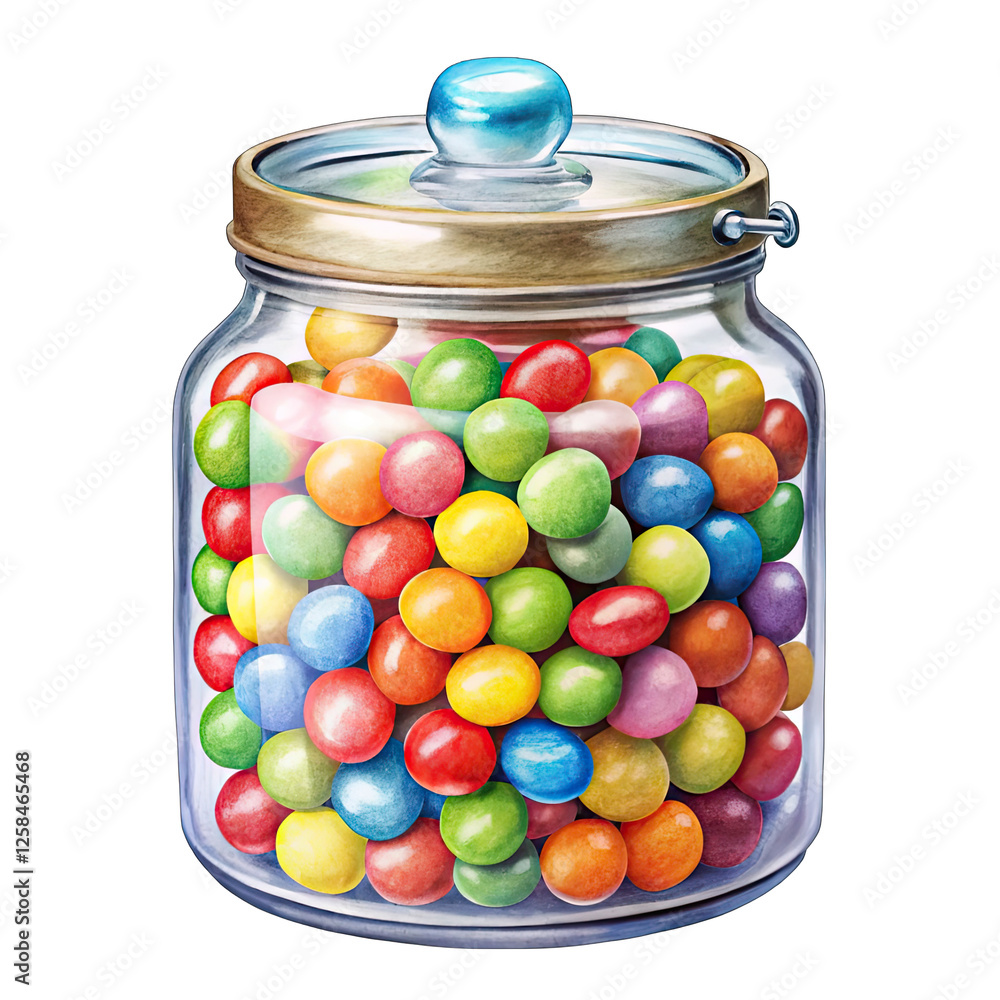 candy in a glass jar