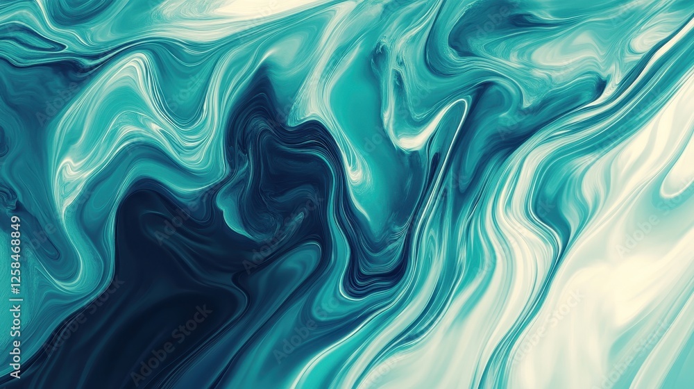 Fluid turquoise currents abstract background flowing gracefully Fluid turquoise currents abstract background flowing gracefully