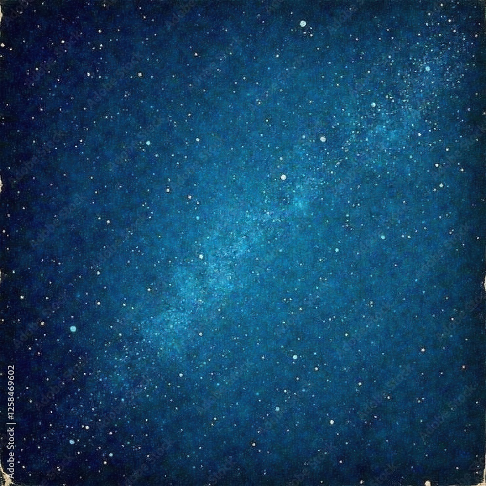 Obraz premium Starry Night Sky on Vintage Paper Background, old book, vintage paper, celestial