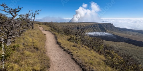 Volcanic Landscape Trail View Panorama photo