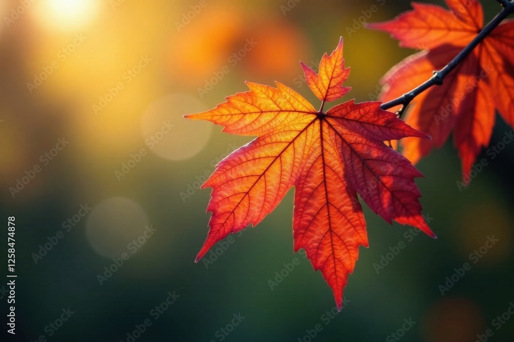 Stunning autumn branch with leaves in shades of golden brown and crimson , foliage, branches, fall Stunning autumn branch with leaves in shades of golden brown and crimson , foliage, branches, fall