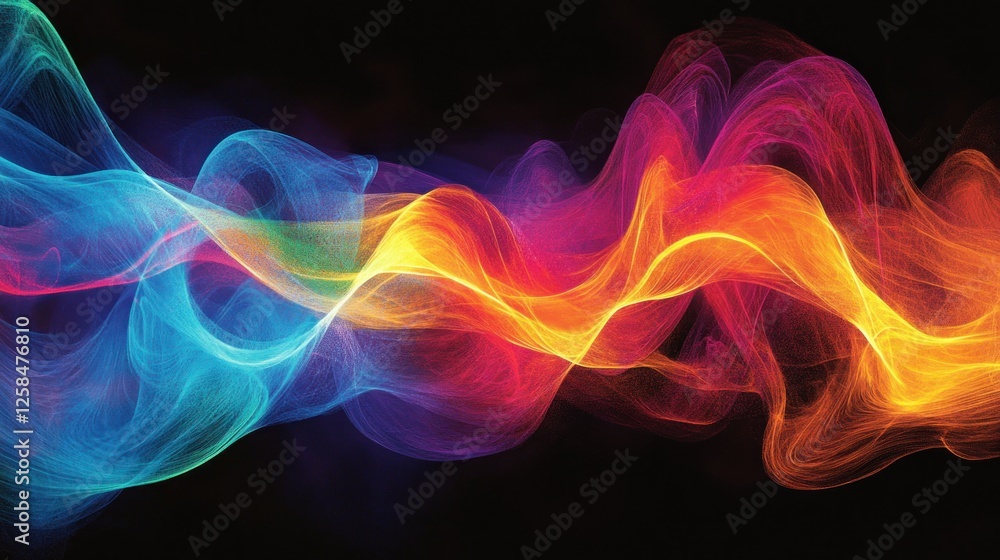 Abstract Colorful Waves: A Symphony of Hues and Energy Abstract Colorful Waves: A Symphony of Hues and Energy