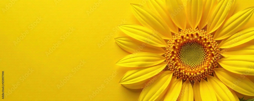 Obraz premium Sunflower yellow leaf texture, gold foil texture, floral, sunflower