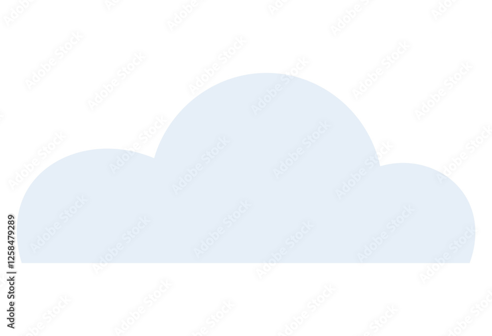 Minimalistic cloud silhouette in pastel blue. Ideal for weather, technology, networking, storage, creativity, dreaming, nature. Modern flat color icon Minimalistic cloud silhouette in pastel blue. Ideal for weather, technology, networking, storage, creativity, dreaming, nature. Modern flat color icon