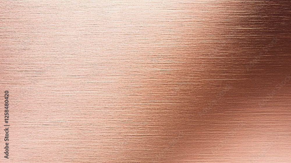 Fototapeta premium Shimmering Rose Gold Metallic Surface with Fine Brushed Texture