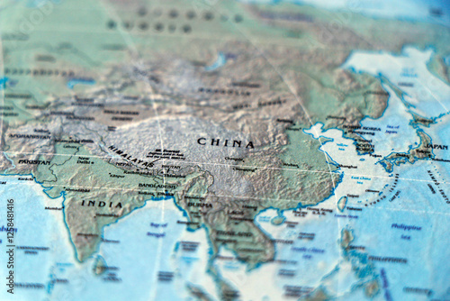 world map of india china himalaya and neighbouring countries
