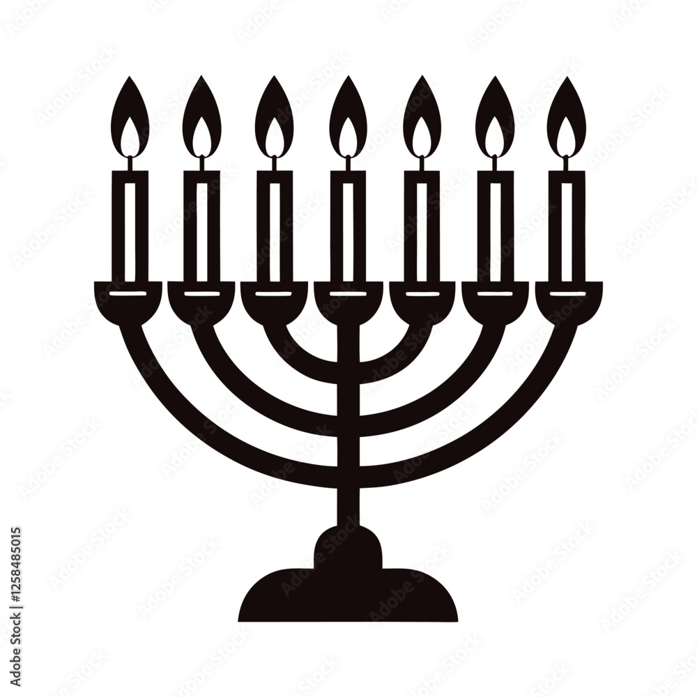 menorah with candles menorah with candles