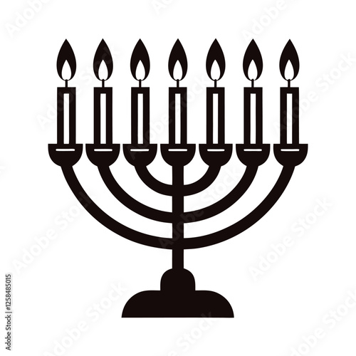menorah with candles