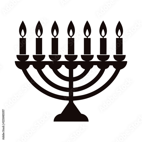 menorah with candles