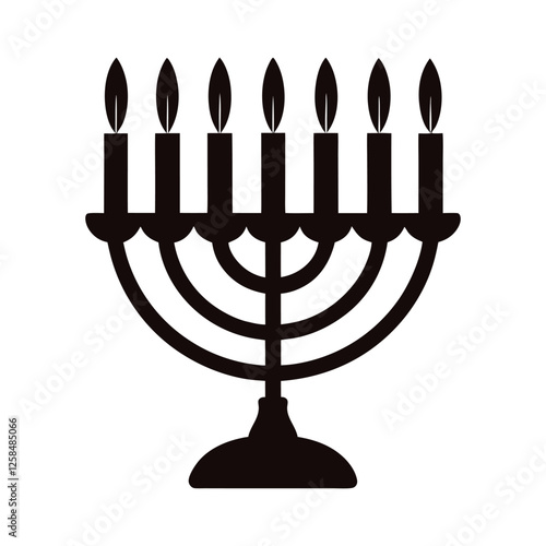 menorah with candles