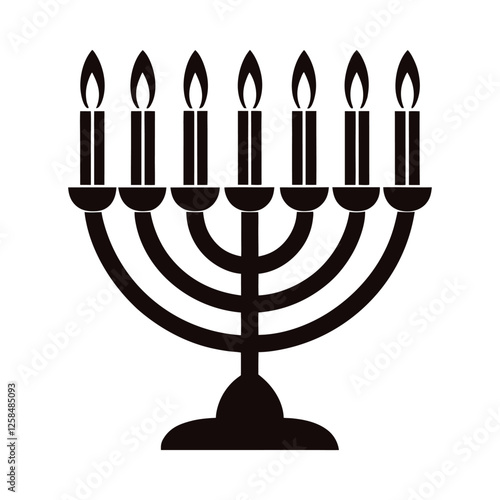 menorah with candles