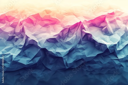 Wallpaper Mural Soft polygons blend smoothly to create a tranquil, dreamy landscape with subtle colors and moody lighting Torontodigital.ca