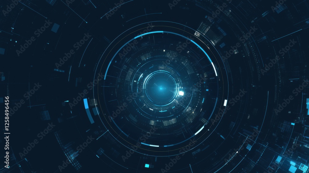 Minimalist Blue circles and lines on a dark background. Geometric design for banner template with white space in the center for text. Simple modern wallpaper with copy space. Minimalist Blue circles and lines on a dark background. Geometric design for banner template with white space in the center for text. Simple modern wallpaper with copy space.
