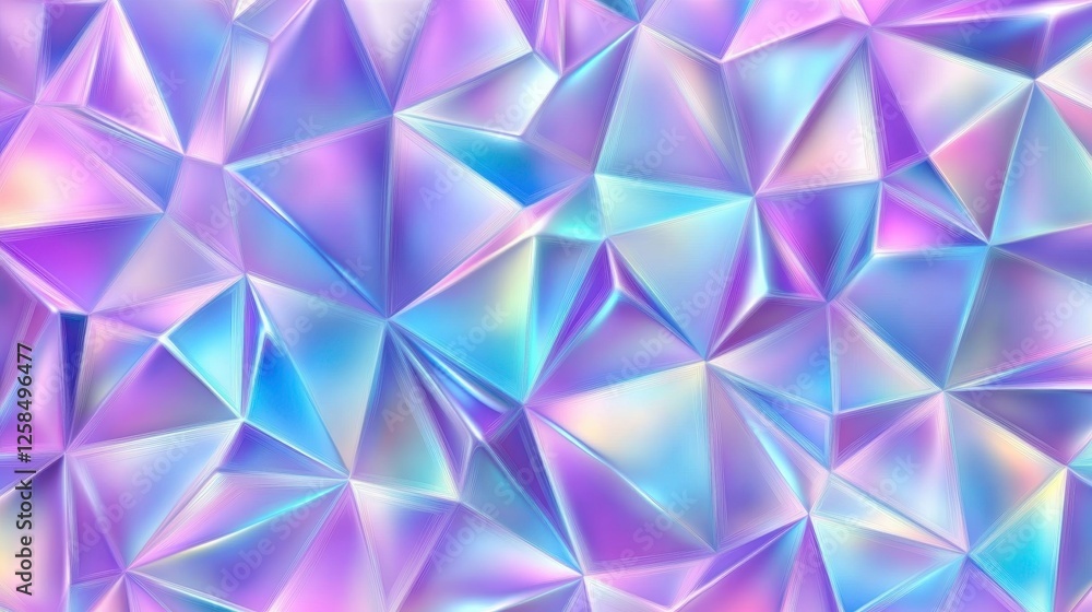 Iridescent Faceted Texture, Amethyst and Aqua Prism Arrangement Iridescent Faceted Texture, Amethyst and Aqua Prism Arrangement