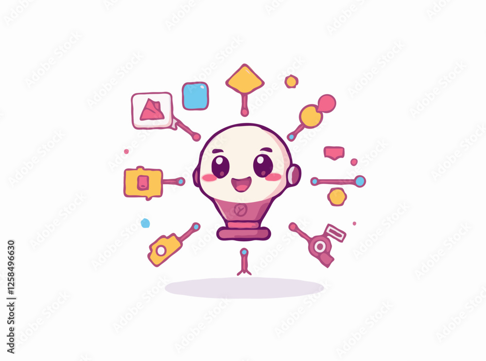 Fototapeta premium Innovative Tech Solutions Symbol in Vector Art