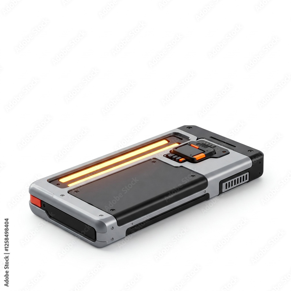 Futuristic gadget in Neon glow style Futuristic gadget in Neon glow style