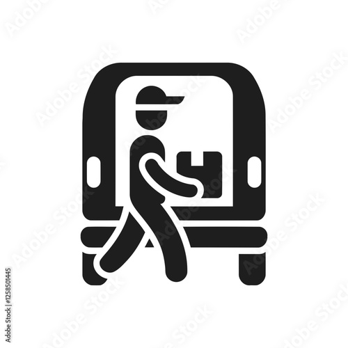 Package Delivery Service Worker Icon
