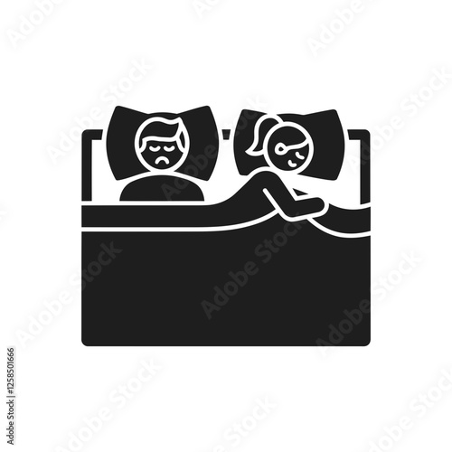 Relationship Distance Bed Conflict Icon