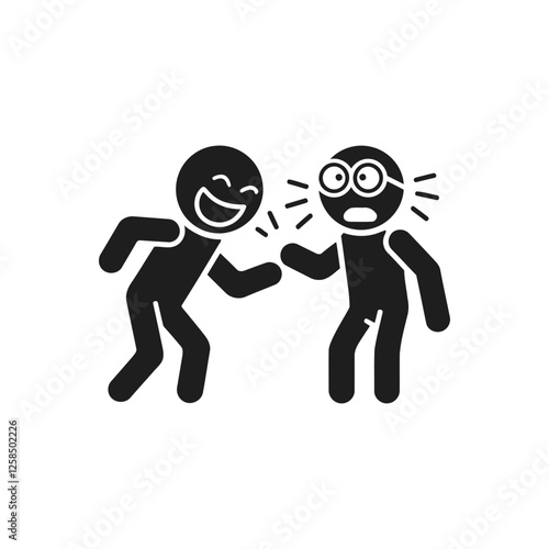 Social Bullying Behavior Warning Icon
