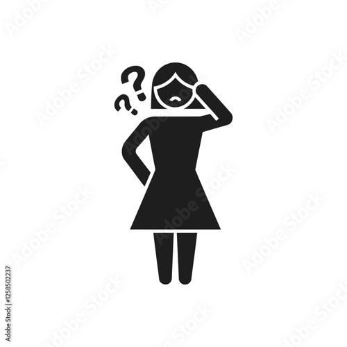 Standing Confusion Mental State Icon