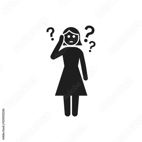 Female Confusion Mental State Icon